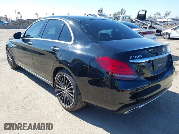 2020 Mercedes-Benz C 300 with VIN W1KWF8DB7LR579318, listed as a IAAI auction lot 41628243 with 48,764 mi miles and . Bid and sale history available at carsss.com. Image 3.