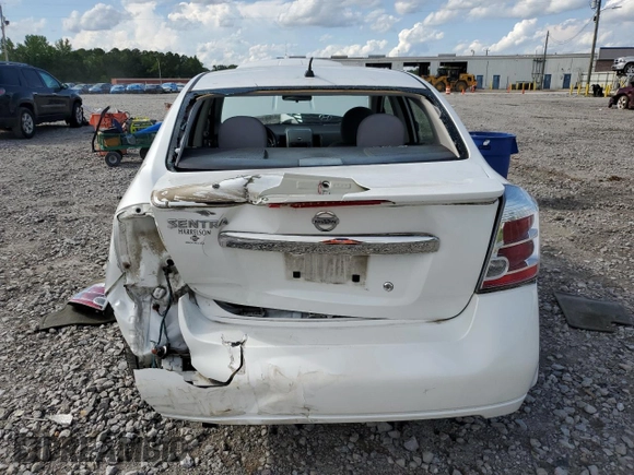 2012 Nissan Sentra S with VIN 3N1AB6AP4CL779913, listed as a Copart auction lot 59927105 with 120,450 mi miles and Salvage title. Bid and sale history available at DreamBid. Image 6.