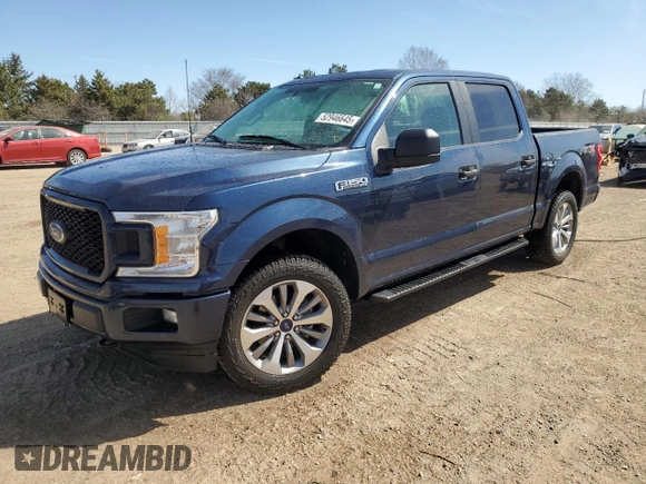 2018 Ford F-150 XL with VIN 1FTEW1EP5JFB40530, listed as a Copart auction lot 52946645 with 106,796 mi miles and Salvage Title. Bid and sale history available at carsss.com. Image 1.