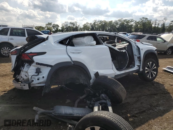 2020 Lexus NX with VIN JTJSARDZ5L5006917, listed as a Copart auction lot 47065935 with 0 mi miles and Non Repairable. Bid and sale history available at carsss.com. Image 3.