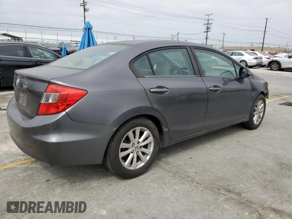 2012 Honda Civic EX with VIN 2HGFB2F86CH330174, listed as a Copart auction lot 56070795 with 137,040 mi miles and Salvage Title. Bid and sale history available at DreamBid. Image 3.