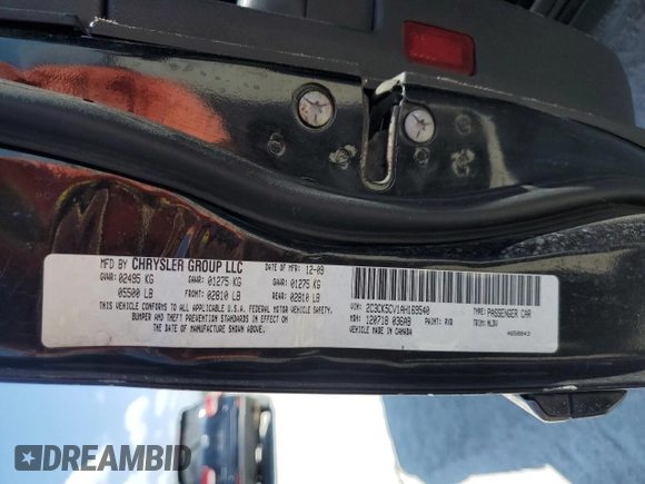 2010 Chrysler 300 Touring with VIN 2C3CK5CV1AH169540, listed as a Copart auction lot 49034895 with 146,121 mi miles and Salvage Title. Bid and sale history available at carsss.com. Image 15.