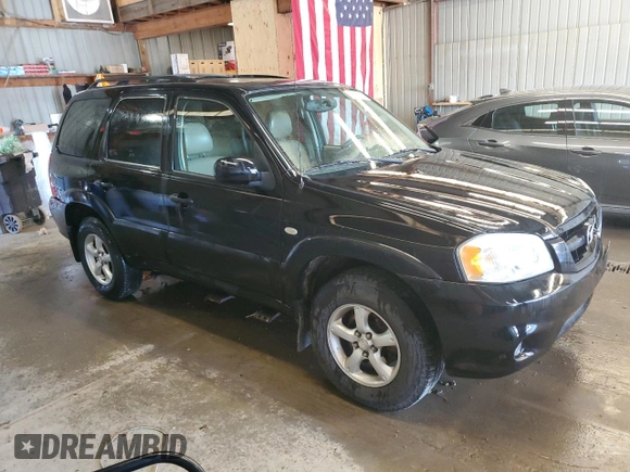 2005 Mazda Tribute S with VIN 4F2CZ06175KM24743, listed as a Copart auction lot 52815395 with 197,148 mi miles and Salvage Title. Bid and sale history available at carsss.com. Image 4.
