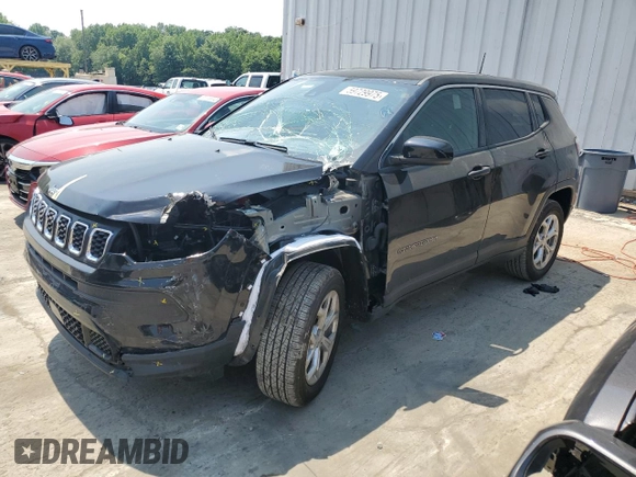 2024 Jeep Compass Sport with VIN 3C4NJDAN8RT173303, listed as a Copart auction lot 59729975 with 3,612 mi miles and Salvage title. Bid and sale history available at DreamBid. Image 1.