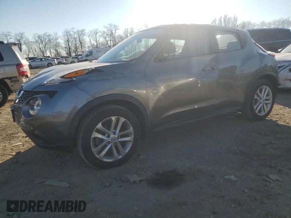 2016 Nissan Juke S with VIN JN8AF5MV0GT654595, listed as a Copart auction lot 47496055 with 15,989 mi miles and Salvage Title. Bid and sale history available at carsss.com. Image 1.