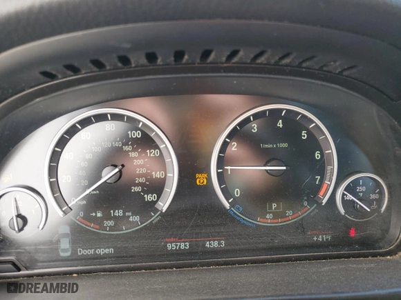 2015 BMW 5 Series 528i xDrive with VIN WBA5A7C56FD621017, listed as a Copart auction lot 43766835 with 95,783 mi miles and Salvage Title. Bid and sale history available at carsss.com. Image 9.