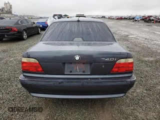 2001 BMW 7 Series 740iA with VIN WBAGG83401DN84365, listed as a Copart auction lot 44986475 with 0 mi miles and Salvage Title. Bid and sale history available at carsss.com. Image 6.