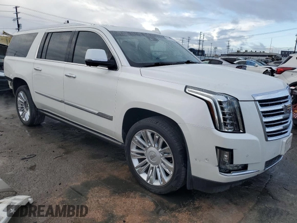2019 Cadillac Escalade ESV Platinum with VIN 1GYS4KKJ0KR209293, listed as a Copart auction lot 49096355 with 127,362 mi miles and Salvage title. Bid and sale history available at DreamBid. Image 4.