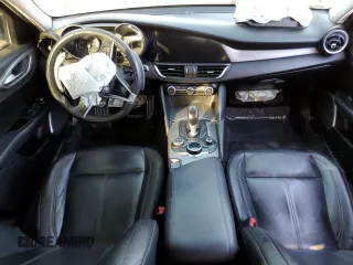 2017 Alfa Romeo Giulia with VIN ZARFAEBNXH7550876, listed as a Copart auction lot 46341535 with 0 mi miles and Salvage Title. Bid and sale history available at carsss.com. Image 8.