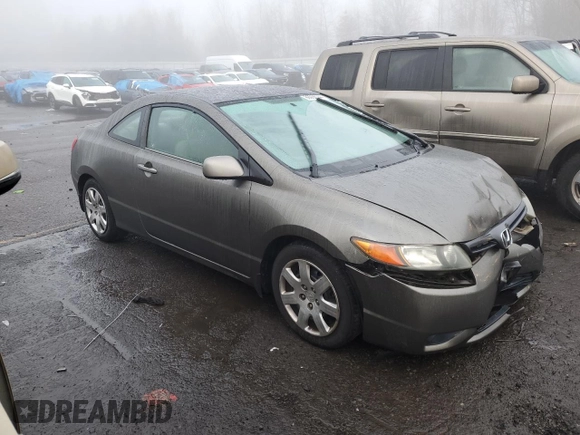 2006 Honda Civic Cpe LX with VIN 2HGFG11666H573117, listed as a Copart auction lot 86996744 with 195,733 mi miles and Salvage Title. Bid and sale history available at carsss.com. Image 4.
