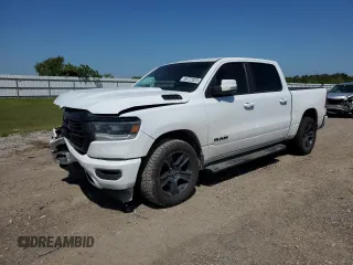 2020 Ram 1500 Lone Star with VIN 1C6SRFFT9LN155602, listed as a Copart auction lot 56722825 with 110,970 mi miles and Salvage title. Bid and sale history available at DreamBid. Image 1.