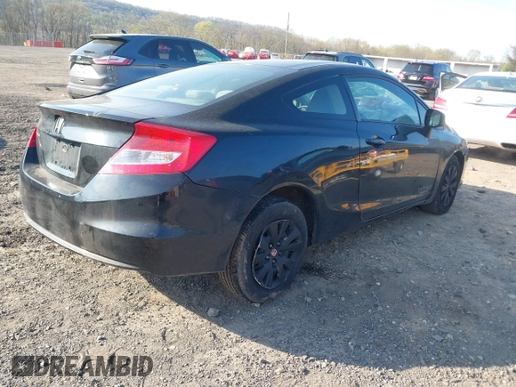 2012 Honda Civic Cpe LX with VIN 2HGFG3B51CH554925, listed as a IAAI auction lot 42122563 with 180,874 mi miles. Bid and sale history available at carsss.com. Image 4.