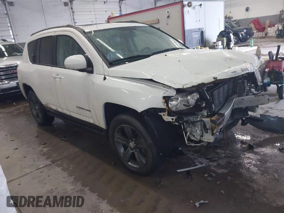 2016 Jeep Compass High Altitude Edition with VIN 1C4NJDEB6GD733760, listed as a IAAI auction lot 41667712 with 119,789 mi miles. Bid and sale history available at carsss.com. Image 1.