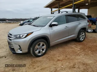 2019 Toyota Highlander Hybrid Limited with VIN 5TDDGRFHXKS075626, listed as a Copart auction lot 46043425 with 47,137 mi miles and Clean title. Bid and sale history available at DreamBid. Image 1.