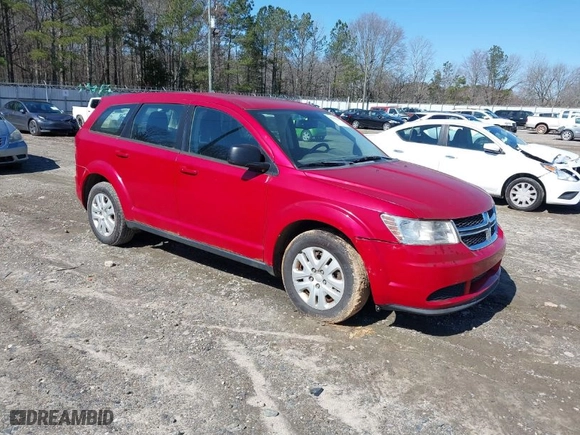 2015 Dodge Journey American Value Pkg with VIN 3C4PDCAB4FT683465, listed as a IAAI auction lot 41767610 with 145,527 mi miles. Bid and sale history available at carsss.com. Image 1.