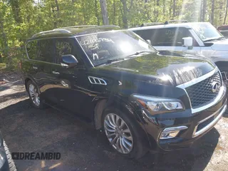 2016 Infiniti QX80 z VIN JN8AZ2NF0G9613474, wystawiony jako IAAI lot #42106734 z przebiegiem 124 825 mil mil oraz . Historia ofert i sprzedaży dostępna na DreamBid. Obrazek 1.