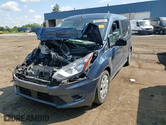 2021 Ford Transit Connect XLT with VIN NM0GE9F24M1487133, listed as a Copart auction lot 60224185 with 26,631 mi miles and Clean title. Bid and sale history available at DreamBid. Image 14.