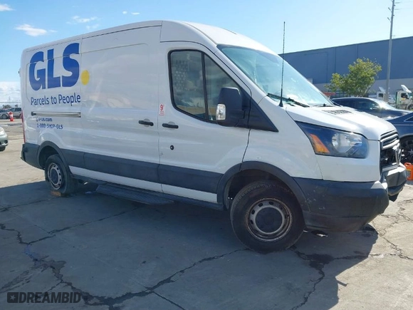 2019 Ford Transit Van with VIN 1FTYE2CM8KKB35605, listed as a IAAI auction lot 41745156 with NaN miles. Bid and sale history available at carsss.com. Image 1.