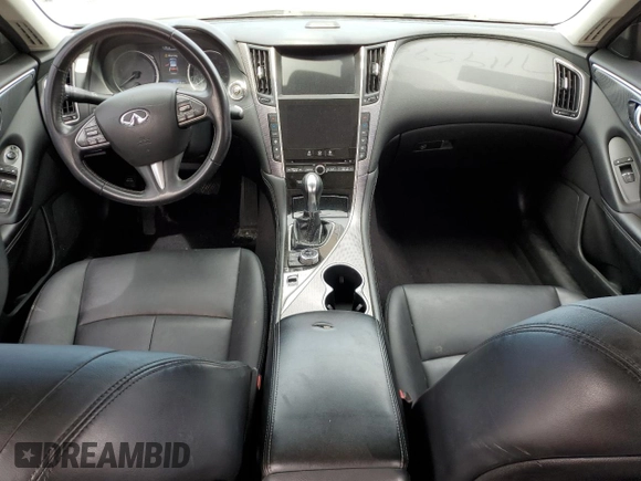 2016 Infiniti Q50 2.0t Premium with VIN JN1CV7AR8GM252752, listed as a Copart auction lot 53073845 with 143,706 mi miles and Salvage Title. Bid and sale history available at carsss.com. Image 8.