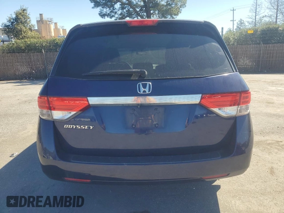 2014 Honda Odyssey EX with VIN 5FNRL5H42EB033982, listed as a Copart auction lot 50433295 with 188,044 mi miles and Salvage Title. Bid and sale history available at carsss.com. Image 6.