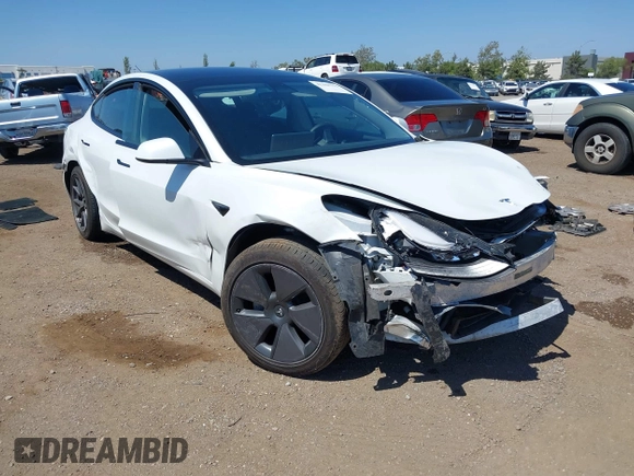 2023 Tesla Model 3 with VIN 5YJ3E1EA2PF571569, listed as a IAAI auction lot 42288715 with 30,271 mi miles and . Bid and sale history available at DreamBid. Image 1.