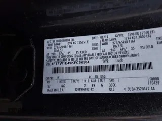 2019 Ford F-150 XL with VIN 1FTFW1E49KFC56504, listed as a IAAI auction lot 41239404 with 72,213 mi miles. Bid and sale history available at carsss.com. Image 9.