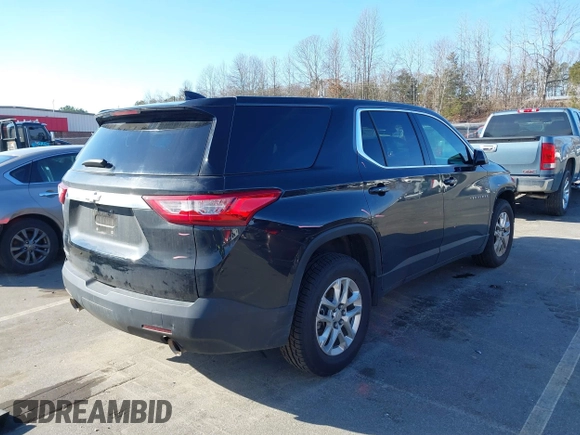 2020 Chevrolet Traverse LS with VIN 1GNERFKW9LJ289661, listed as a IAAI auction lot 41452844 with 88,573 mi miles and . Bid and sale history available at DreamBid. Image 4.