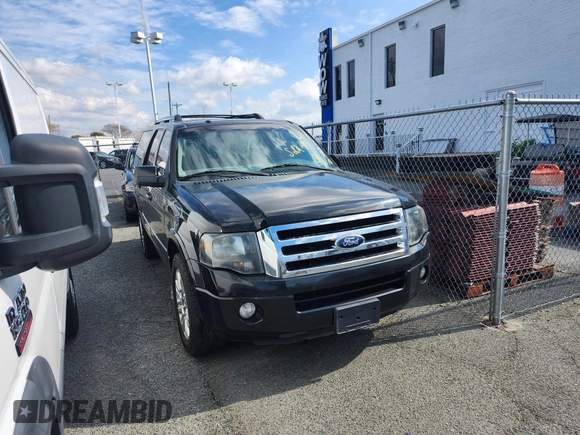 2013 Ford Expedition EL Limited with VIN 1FMJK1K51DEF21343, listed as a IAAI auction lot 41562227 with 1 mi miles. Bid and sale history available at carsss.com. Image 1.