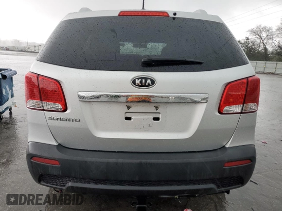 2011 Kia Sorento LX with VIN 5XYKTDA23BG046183, listed as a Copart auction lot 51247195 with 114,497 mi miles and Salvage Title. Bid and sale history available at carsss.com. Image 6.