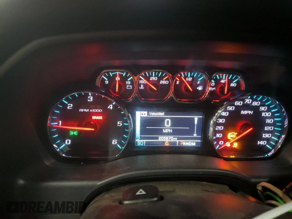 2016 Chevrolet Silverado 1500 LT with VIN 3GCUKRECXGG236034, listed as a Copart auction lot 51754255 with 205,670 mi miles and Salvage Title. Bid and sale history available at DreamBid. Image 9.