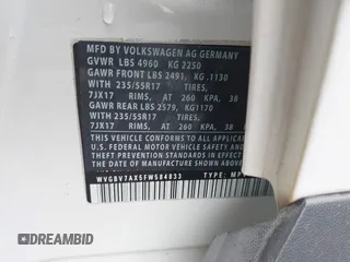 2015 Volkswagen Tiguan SE z VIN WVGBV7AX5FW584833, wystawiony jako IAAI lot #41855476 z przebiegiem 123 299 mil mil oraz . Historia ofert i sprzedaży dostępna na DreamBid. Obrazek 9.