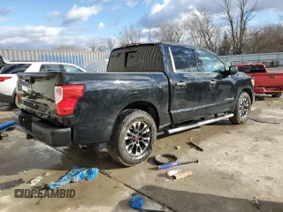 2021 Nissan Titan SV with VIN 1N6AA1EEXMN520417, listed as a Copart auction lot 46589185 with 85,530 mi miles and Salvage Title. Bid and sale history available at DreamBid. Image 3.