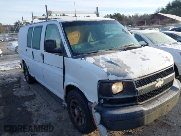 2009 Chevrolet Express Cargo z VIN 1GCFG15X391119234, wystawiony jako IAAI lot #41326818 z przebiegiem 566 304 mil mil oraz . Historia ofert i sprzedaży dostępna na DreamBid. Obrazek 1.