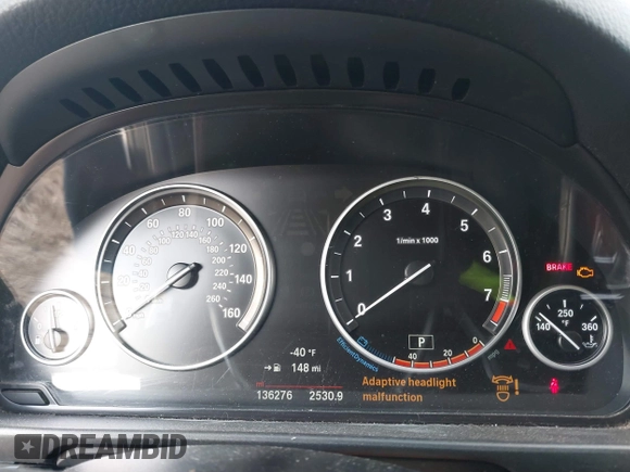 2015 BMW 5 Series 535i xDrive with VIN WBA5B3C51FD545163, listed as a IAAI auction lot 41481970 with 136,276 mi miles and . Bid and sale history available at carsss.com. Image 7.