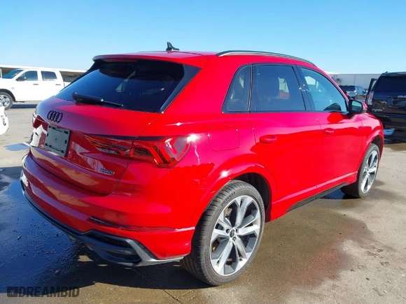 2022 Audi Q3 S line Premium Plus with VIN WA1EECF35N1041164, listed as a IAAI auction lot 41645187 with 10,453 mi miles. Bid and sale history available at carsss.com. Image 4.
