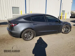 2023 Tesla Model 3 with VIN 5YJ3E1EA0PF465296, listed as a Copart auction lot 75868934 with 26,545 mi miles and Salvage Title. Bid and sale history available at DreamBid. Image 3.