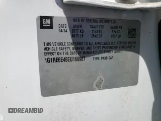 2014 Chevrolet Volt with VIN 1G1RE6E45EU160987, listed as a Copart auction lot 56955745 with 148,167 mi miles and Clean Title. Bid and sale history available at DreamBid. Image 12.