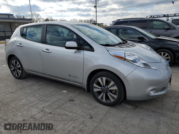 2016 Nissan LEAF S with VIN 1N4BZ0CP2GC314125, listed as a Copart auction lot 81280444 with 47,575 mi miles and Salvage Title. Bid and sale history available at carsss.com. Image 4.
