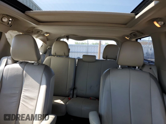 2012 Toyota Sienna XLE with VIN 5TDDK3DC5CS044711, listed as a Copart auction lot 58189195 with 112,172 mi miles and Salvage title. Bid and sale history available at DreamBid. Image 10.