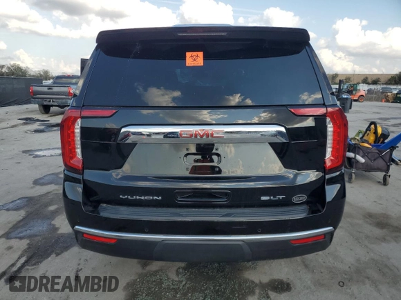 2022 GMC Yukon SLT with VIN 1GKS2BKDXNR163096, listed as a Copart auction lot 43572645 with 0 mi miles and Non Repairable. Bid and sale history available at carsss.com. Image 6.