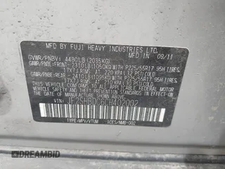 2012 Subaru Forester X Premium с VIN JF2SHBDC6CH402002, выставлен на аукционе IAAI как лот 42758862 с пробегом 181 459 миль миль и . История ставок и продаж доступна на DreamBid. Изображение 9.