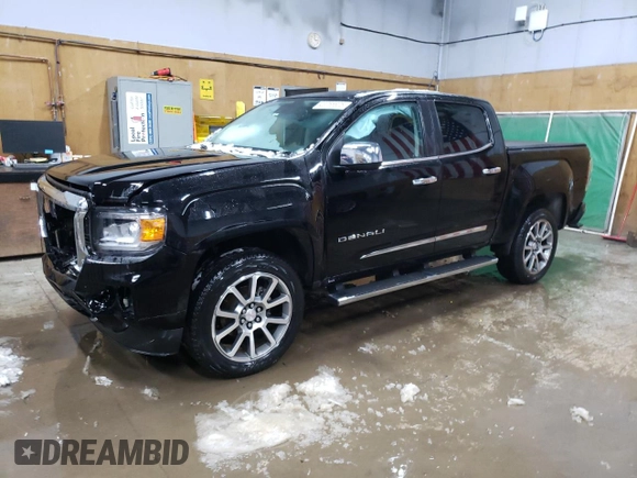 2022 GMC Canyon 4WD Denali with VIN 1GTG6EEN8N1259576, listed as a Copart auction lot 43765805 with 23,490 mi miles and Clean Title. Bid and sale history available at carsss.com. Image 1.