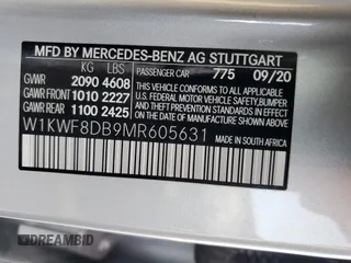 2021 Mercedes-Benz C 300 with VIN W1KWF8DB9MR605631, listed as a Copart auction lot 42355085 with Not Provided miles and Salvage Title. Bid and sale history available at carsss.com. Image 12.