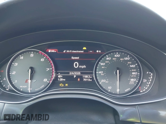 2018 Audi S7 Prestige with VIN WAU2FAFC6JN002741, listed as a IAAI auction lot 41457706 with 70,113 mi miles and . Bid and sale history available at DreamBid. Image 7.