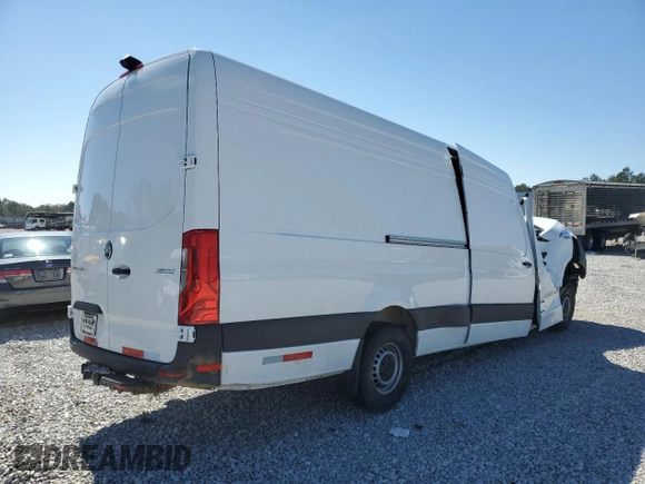 2024 Mercedes-Benz Sprinter Cargo with VIN W1Y4NDHY3RT186659, listed as a Copart auction lot 46094265 with Not Provided miles and Non Repairable. Bid and sale history available at carsss.com. Image 3.