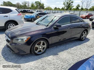 2014 Mercedes-Benz CLA-Class CLA 250 with VIN WDDSJ4EBXEN044823, listed as a Copart auction lot 54390415 with 104,444 mi miles and Clean Title. Bid and sale history available at carsss.com. Image 1.