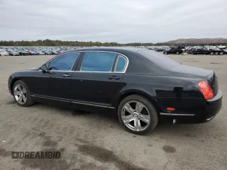 2007 Bentley Flying Spur with VIN SCBBR93W778040920, listed as a Copart auction lot 48711225 with 100,528 mi miles and Salvage title. Bid and sale history available at DreamBid. Image 2.