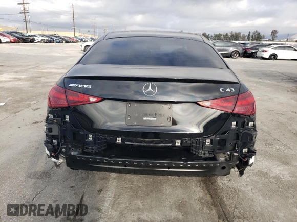 2023 Mercedes-Benz C 43 AMG with VIN W1KAF8HB9PR080028, listed as a Copart auction lot 45000615 with 12,786 mi miles and Salvage Title. Bid and sale history available at DreamBid. Image 6.