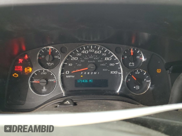 2010 Chevrolet Express Cargo with VIN 1GCZGFBA4A1136638, listed as a Copart auction lot 62981635 with 171,436 mi miles and Clean title. Bid and sale history available at DreamBid. Image 9.