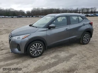 2023 Nissan Kicks SV with VIN 3N1CP5CV4PL505486, listed as a Copart auction lot 86190134 with 38,958 mi miles and Salvage Title. Bid and sale history available at carsss.com. Image 1.